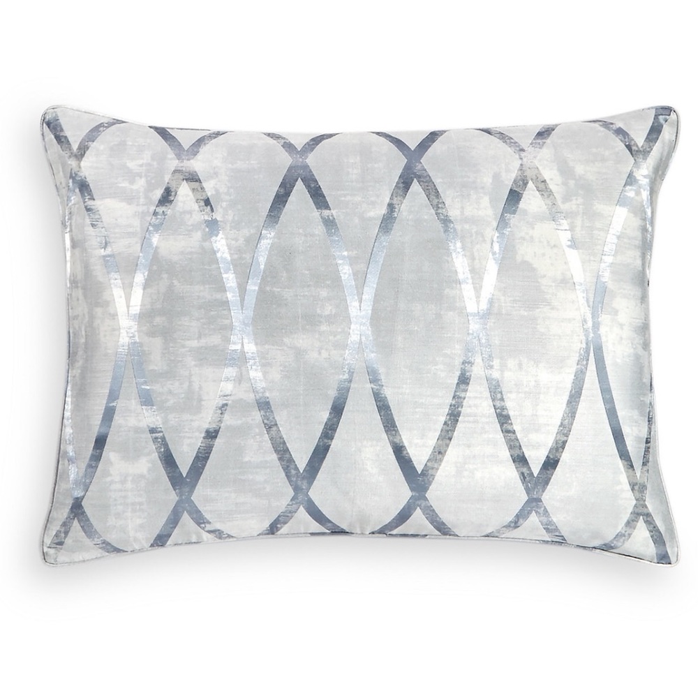 Hotel Collection Dimensional Silver and Blue Standard  Sham Pillowcase